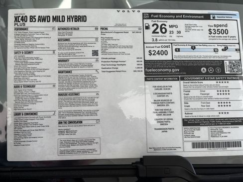 New 2026 Volvo XC40 B5 Plus w/ Protection Package Premier image 29