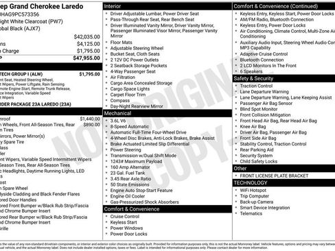 Used 2023 Jeep Grand Cherokee Laredo w/ Luxury Tech Group I AWD/4WD image 3