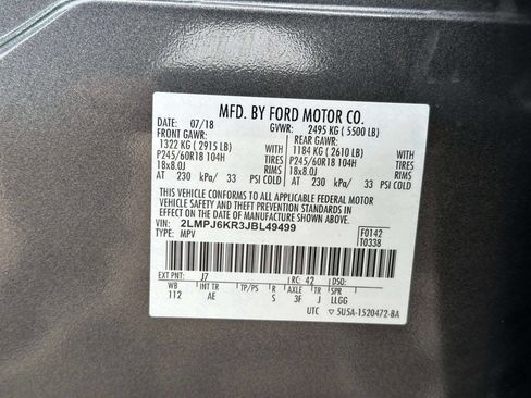 Used 2018 Lincoln MKX Select w/ Select Plus Package image 27