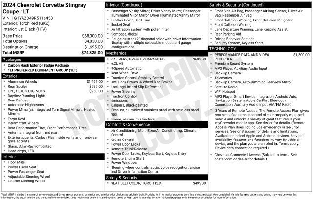 Used 2024 Chevrolet Corvette Stingray Coupe w/ 1LT RWD image 39