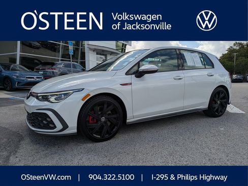 Certified 2023 Volkswagen GTI SE w/ Black Wheel Package FWD image 1