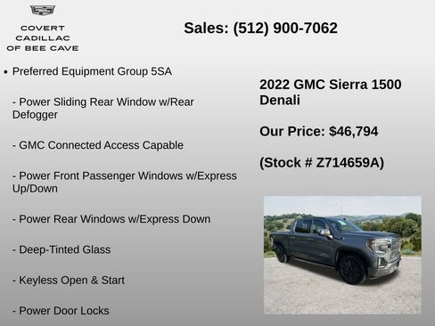 Used 2022 GMC Sierra 1500 Denali w/ Denali Reserve Package AWD/4WD image 6