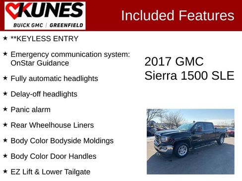 Used 2017 GMC Sierra 1500 SLE w/ SLE Value Package image 3