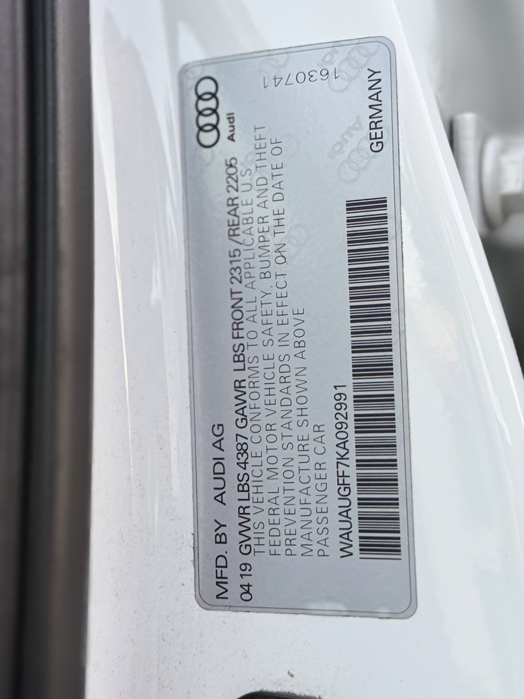 Used 2019 Audi A3 2.0T Titanium w/ Convenience Package FWD image 26