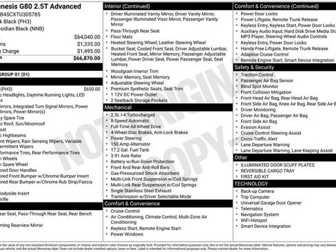 New 2026 Genesis G80 2.5T Advanced image 8