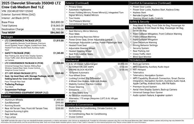 Used 2025 Chevrolet Silverado 3500 LTZ w/ LTZ Convenience Package AWD/4WD image 2