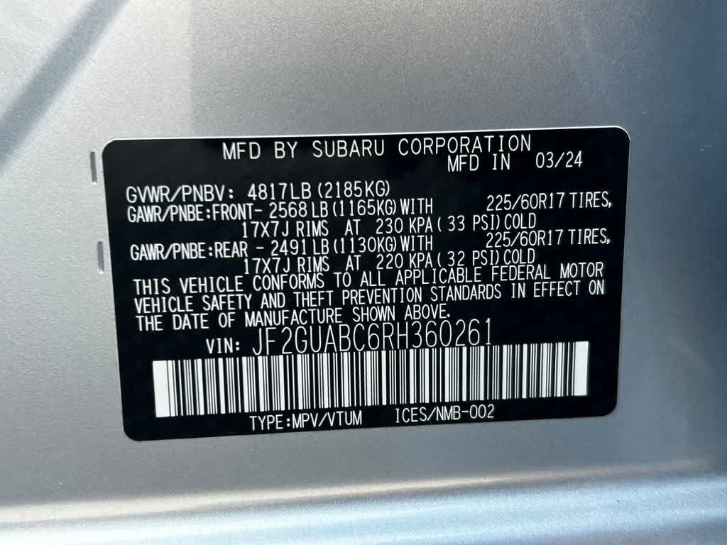 Used 2024 Subaru Crosstrek 2.0i AWD/4WD image 21