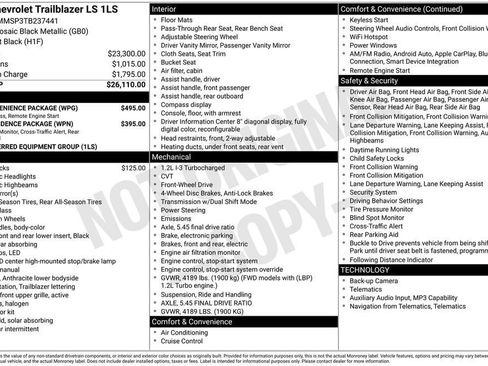 New 2026 Chevrolet TrailBlazer LS w/ LS Convenience Package FWD image 11