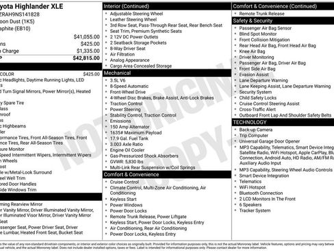Used 2022 Toyota Highlander XLE FWD image 8