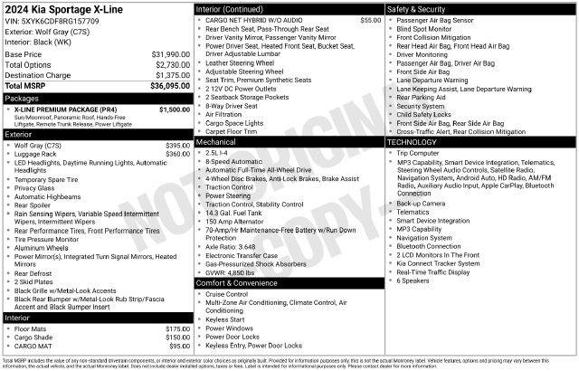 Used 2024 Kia Sportage X-Line w/ X-Line Premium Package AWD/4WD image 9
