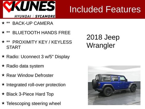 Used 2018 Jeep Wrangler Unlimited Sport AWD/4WD image 2