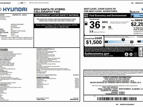 Used 2024 Hyundai Santa Fe Calligraphy image 4