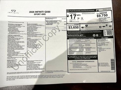 New 2026 INFINITI QX80 4WD w/ Sport Exterior Package image 46