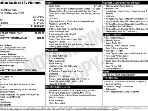 Used 2020 Cadillac Escalade ESV Platinum w/ Escalade Sport Edition image 7