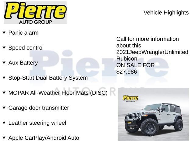 Used 2021 Jeep Wrangler Unlimited Rubicon AWD/4WD image 23