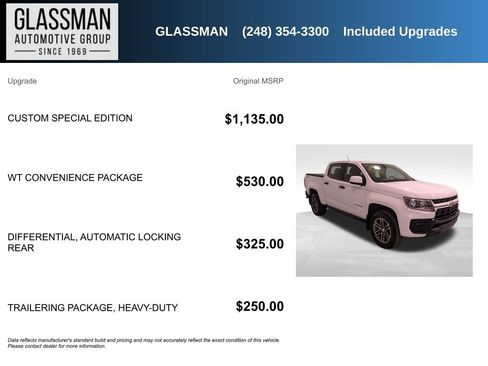 Used 2021 Chevrolet Colorado W/T w/ Custom Special Edition image 5