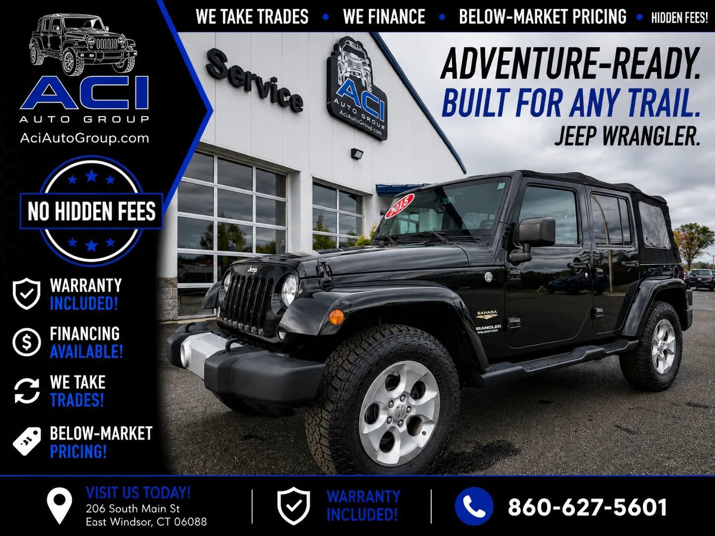 Used 2015 Jeep Wrangler Unlimited Sahara w/ Connectivity Group AWD/4WD image 1