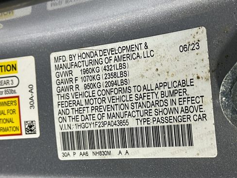 Used 2023 Honda Accord LX image 12