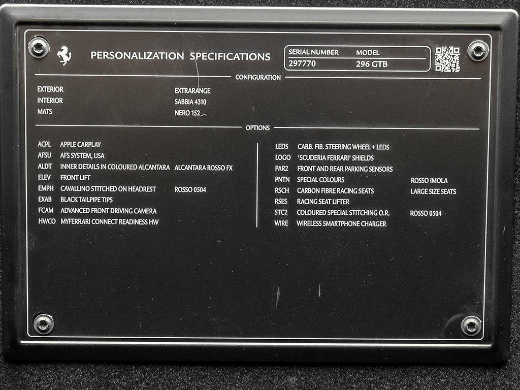 Certified 2023 Ferrari 296 GTB RWD image 30
