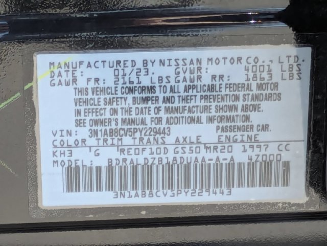 Used 2023 Nissan Sentra SV w/ All-Weather Package FWD image 25