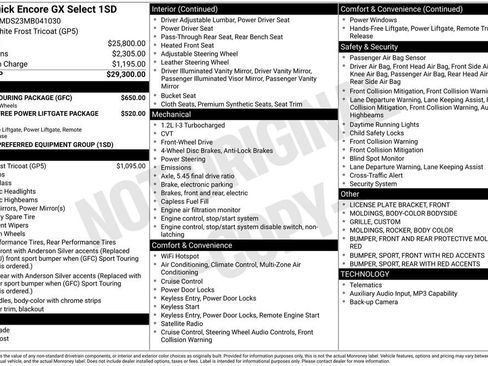 Used 2021 Buick Encore GX Select w/ Sport Touring Package FWD image 2