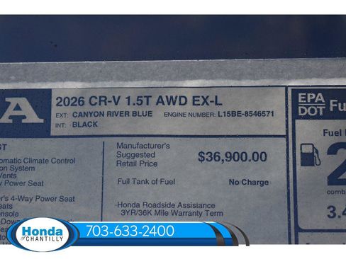 New 2026 Honda CR-V EX-L image 38