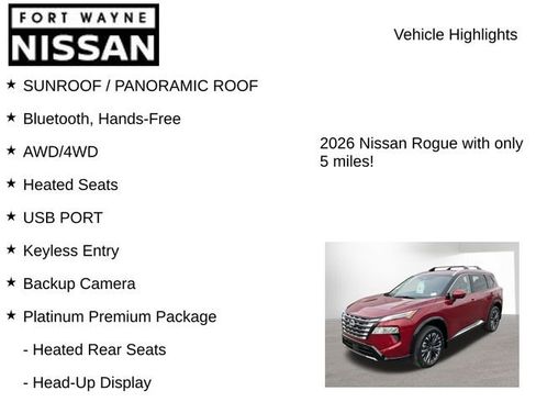 New 2026 Nissan Rogue Platinum w/ Platinum Premium Package image 8