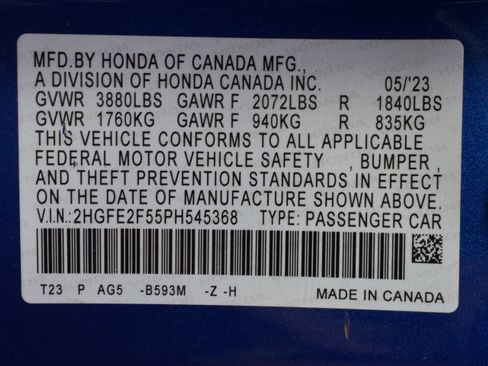 Certified 2023 Honda Civic Sport image 37