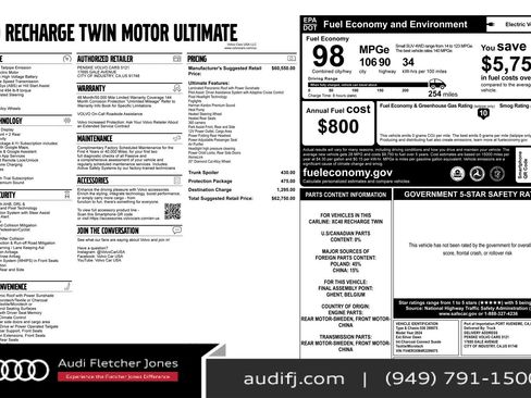 Used 2024 Volvo XC40 Recharge Ultimate image 2