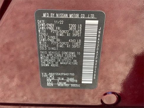 Used 2023 Nissan Armada Platinum w/ Captain's Chairs Package image 26