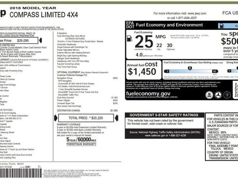 Used 2018 Jeep Compass Limited w/ Navigation Group image 4