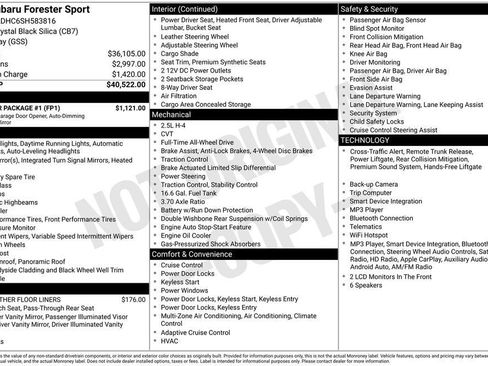 Used 2025 Subaru Forester Sport w/ Popular Package #1 AWD/4WD image 5
