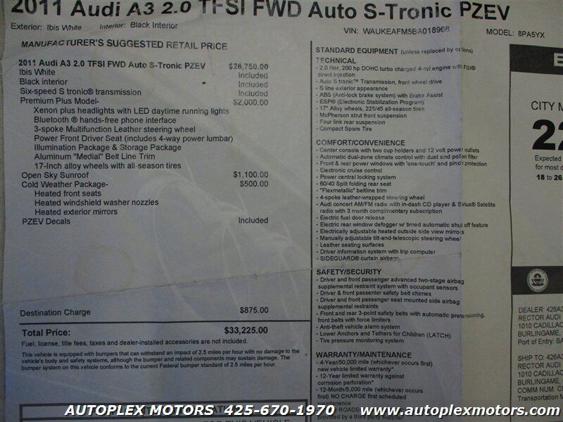 Used 2011 Audi A3 2.0T Premium Plus FWD image 40
