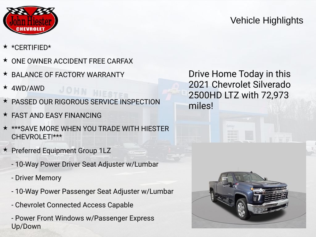 Certified 2021 Chevrolet Silverado 2500 LTZ AWD/4WD image 6