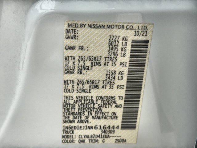 Used 2022 Nissan Frontier SV RWD image 32