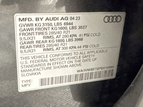 Certified 2023 Audi SQ7 Prestige w/ Prestige Package AWD/4WD image 35