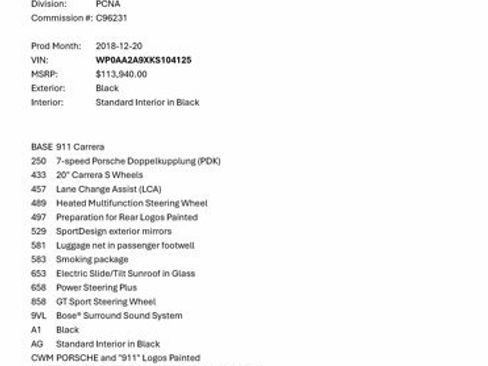 Used 2019 Porsche 911 Carrera RWD image 12