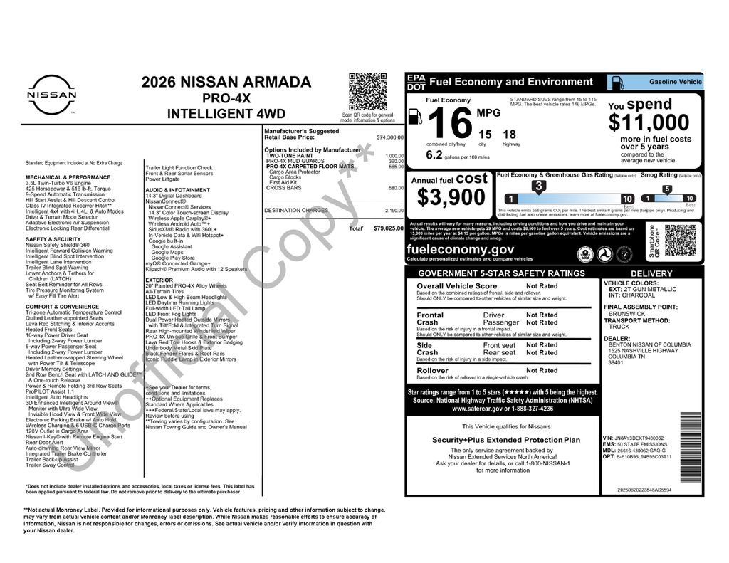 Certified 2026 Nissan Armada PRO-4X AWD/4WD image 48