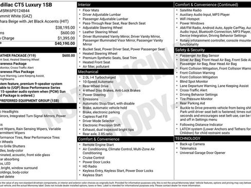 Used 2023 Cadillac CT5 Luxury w/ Cold Weather Package image 51