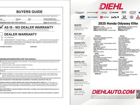 Used 2025 Honda Odyssey Elite image 51
