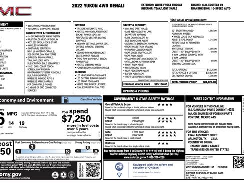 Used 2022 GMC Yukon Denali AWD/4WD image 15