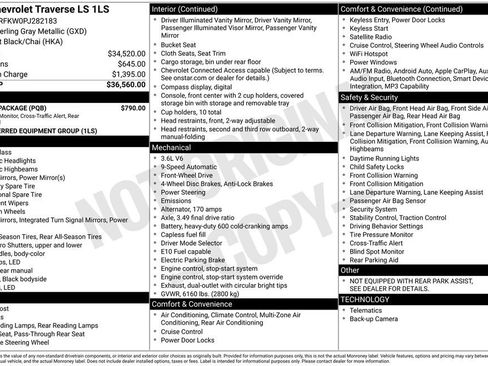 Used 2023 Chevrolet Traverse LS w/ Safety Package FWD image 39
