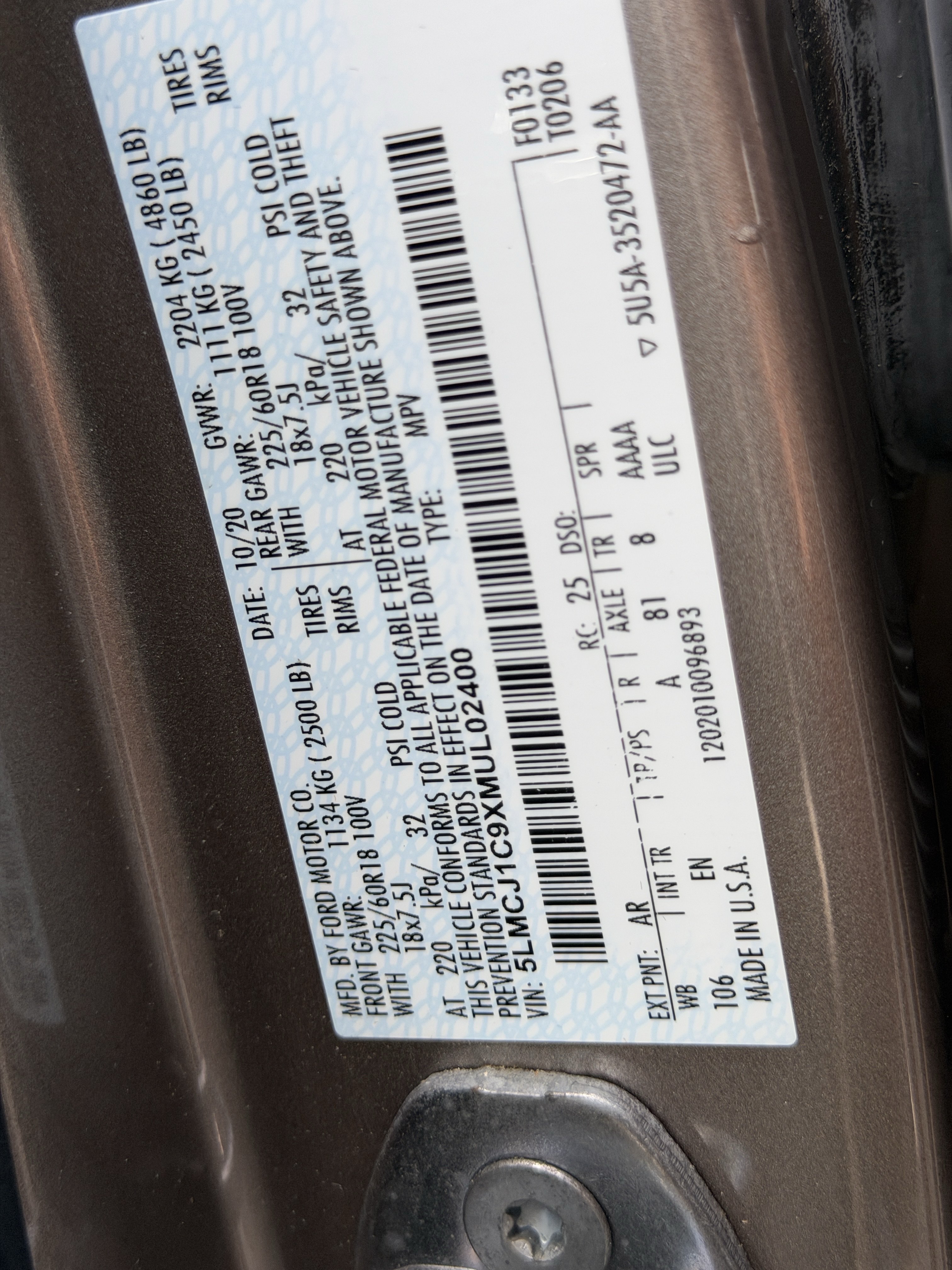 Used 2021 Lincoln Corsair FWD image 34