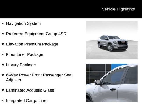 New 2026 GMC Acadia Elevation w/ Elevation Premium Package AWD/4WD image 8