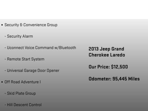 Used 2013 Jeep Grand Cherokee Laredo w/ Laredo E Group AWD/4WD image 18