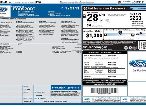 Used 2018 Ford EcoSport S FWD image 2