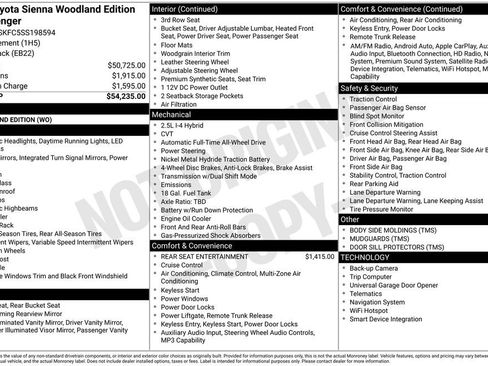 Used 2025 Toyota Sienna XLE Woodland Edition AWD/4WD image 34