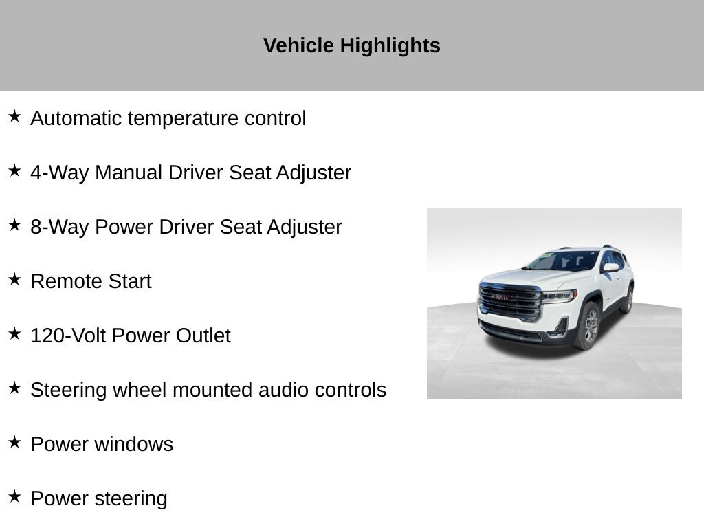 Used 2022 GMC Acadia SLE w/ Driver Convenience Package FWD image 36