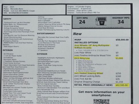 Used 2025 Mercedes-Benz CLE 300 4MATIC Coupe image 51