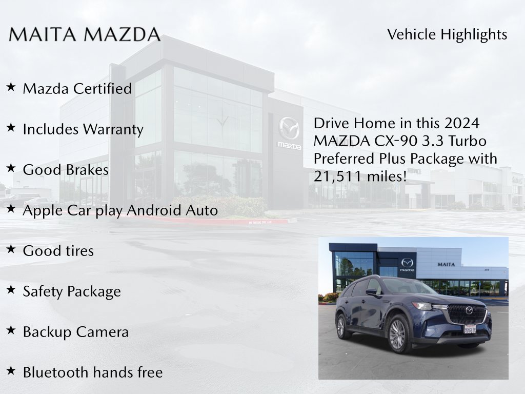 Certified 2024 MAZDA CX-90 3.3 Turbo w/ Preferred Plus AWD/4WD image 7